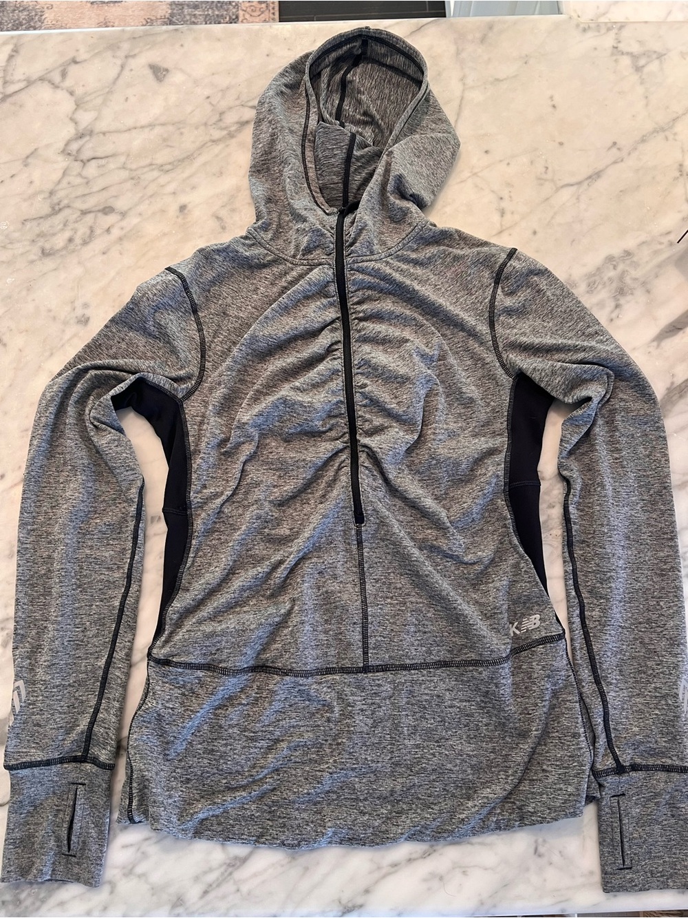 New Balance Heidi Klum Gray Hooded Zip-Up Women's zip up